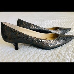 Calvin Klein Diema Pewter/Gray Snake-scaled Pump
